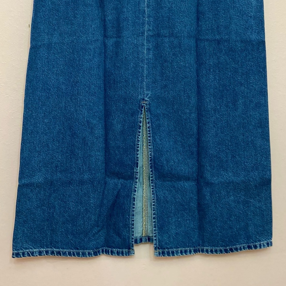 LOFT Petite Denim Patch Pocket Midi Skirt - Picture 5 of 6